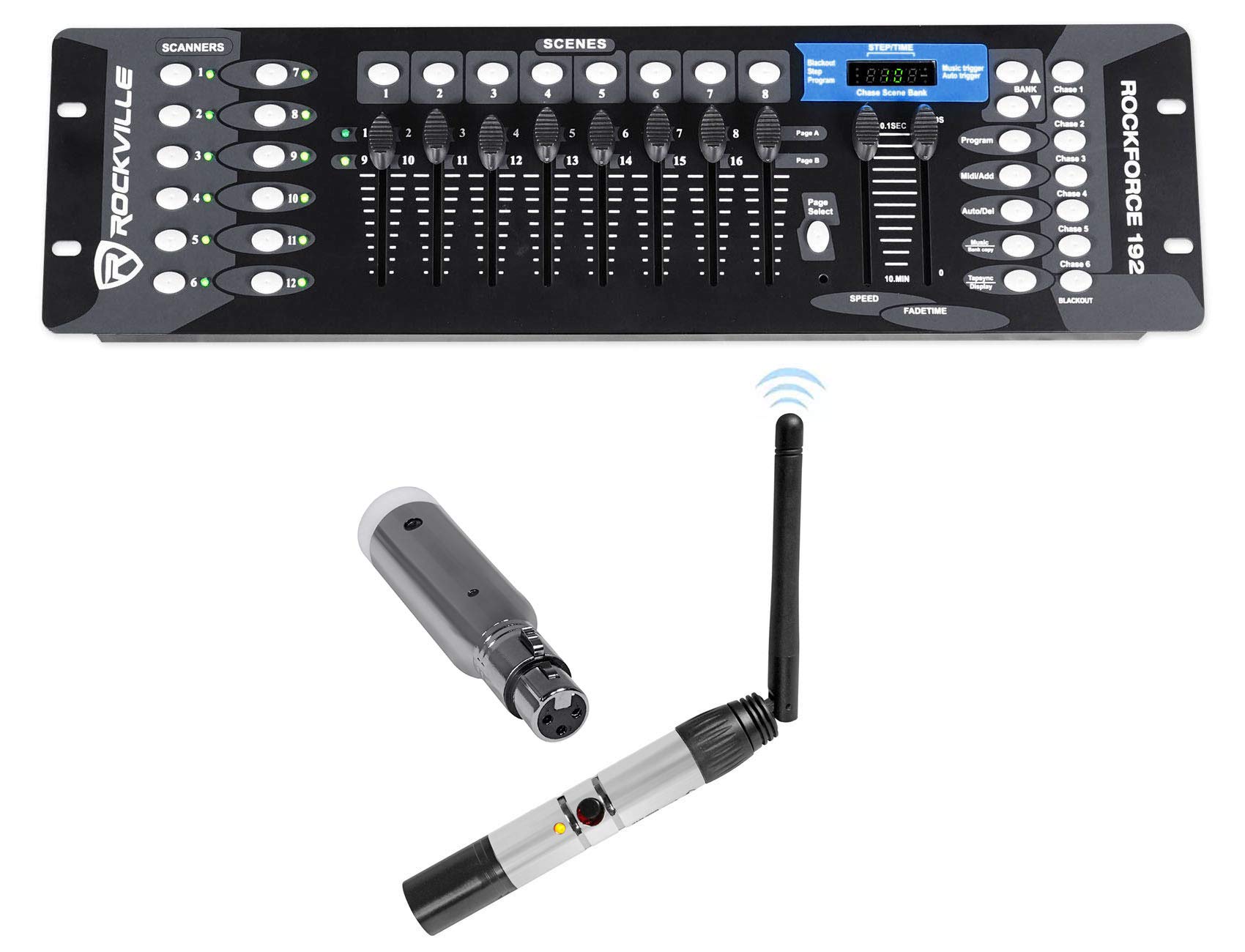 Amazon.com: Rockville ROCKFORCE 192 Bundle: 192-Channel DMX Light